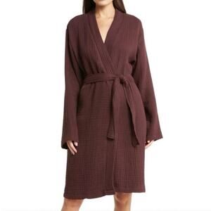PARACHUTE Cloud Cotton Crinkle Gauze Bathrobe in Mulberry